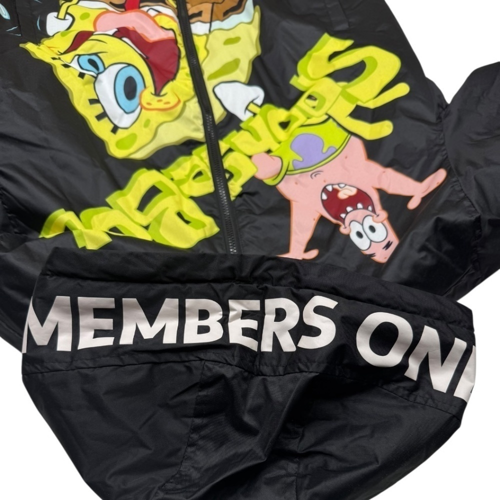 Members Only X Nickelodeon SpongeBob SquarePants Puffer All Over Print Jacket Co - Picture 10 of 14